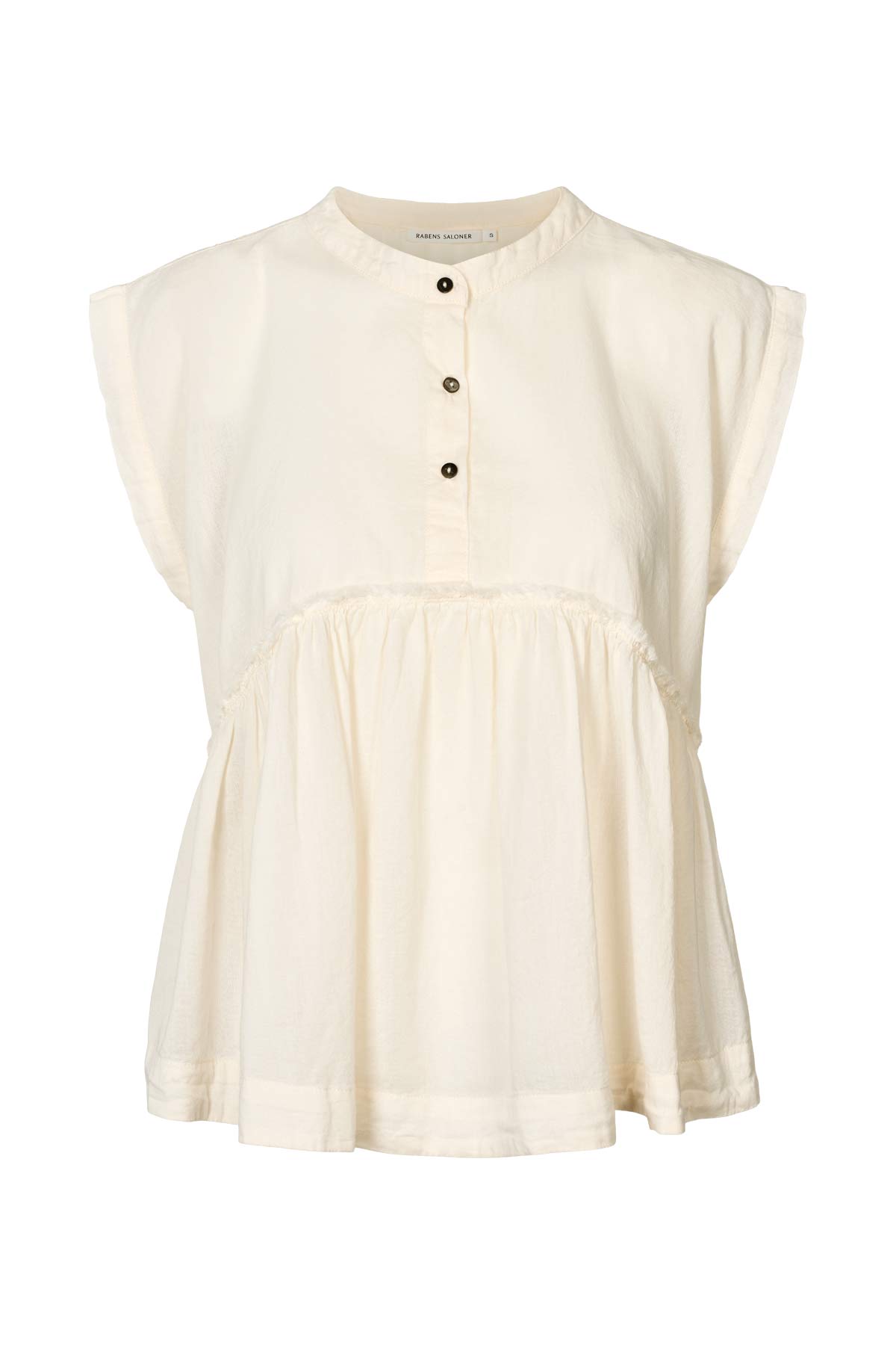 Deona - Cotton blouse I Bone Bone XS 6 - Rabens Saloner - DK