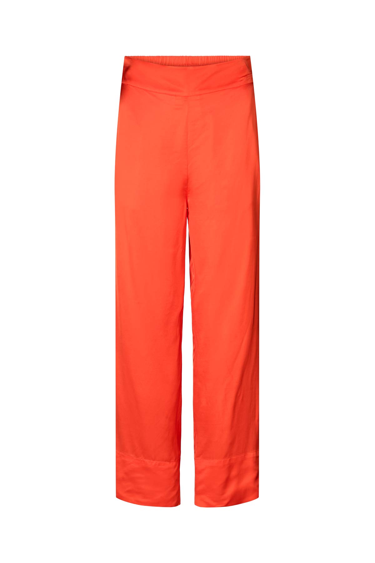 Alisa - Contrast lace wide leg pants I Deep mandarin Deep mandarin XS 5 - Rabens Saloner - DK