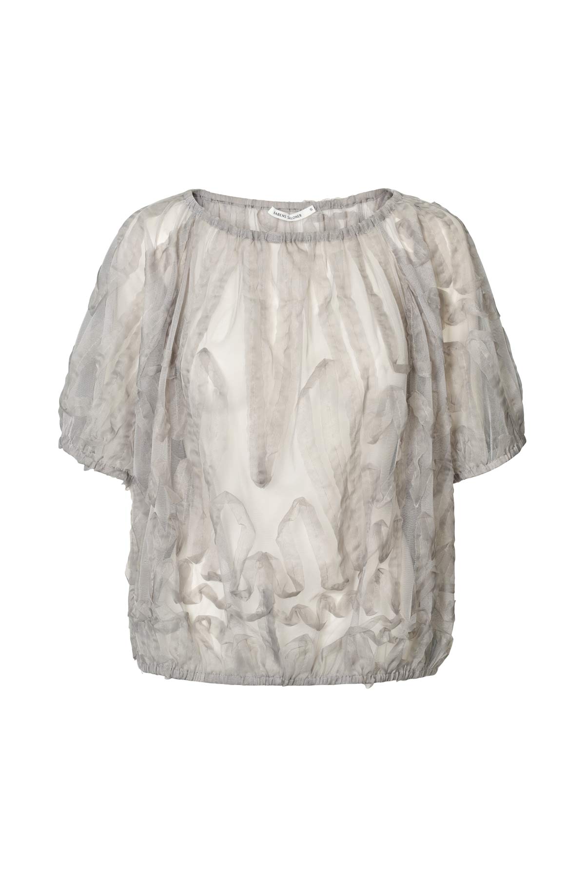 Delva - Splash netting elasticated top I Silver grey Silver grey XS/S 4 - Rabens Saloner - DK