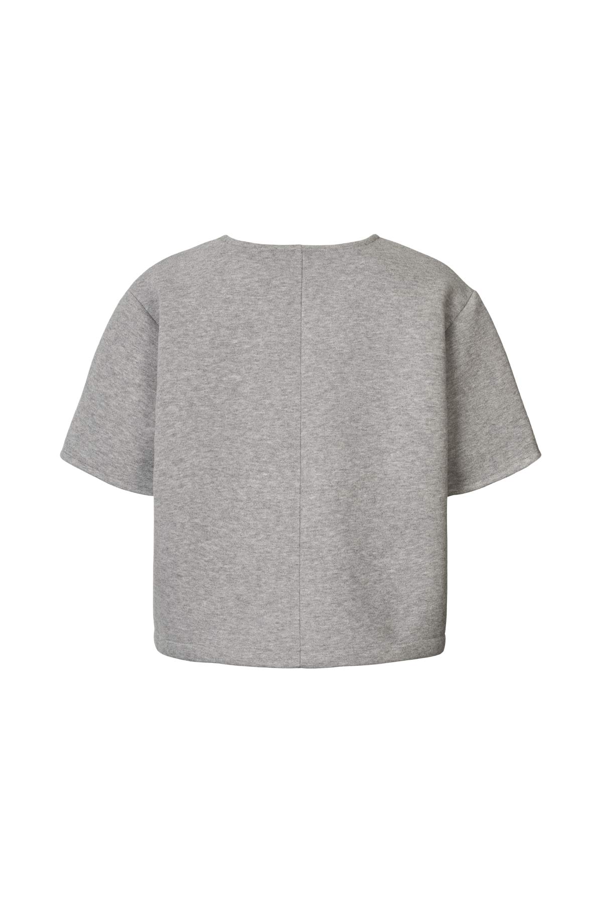 Anjo - Varsity boxy top I Grey melange 2 - Rabens Saloner - DK