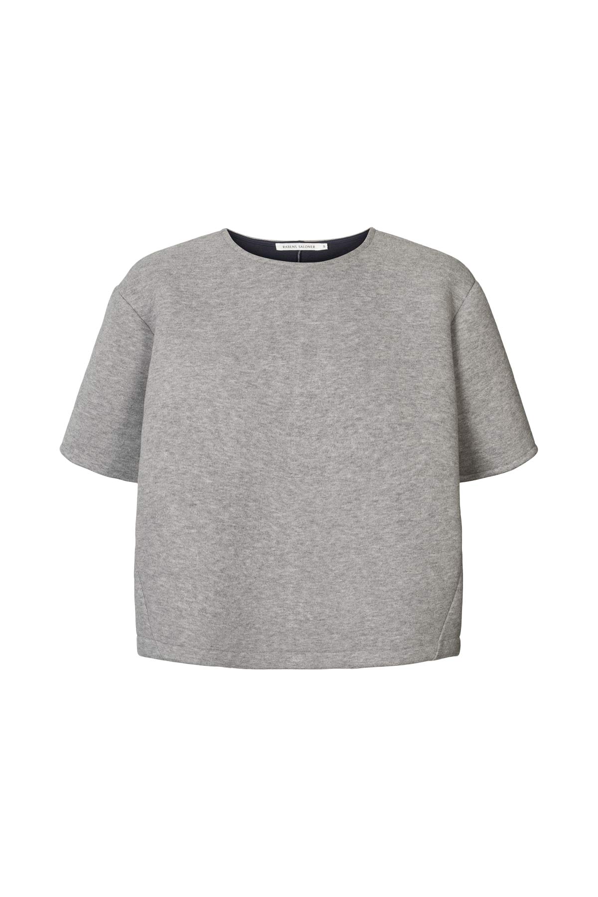 Anjo - Varsity boxy top I Grey melange Grey melange XS 1 - Rabens Saloner - DK