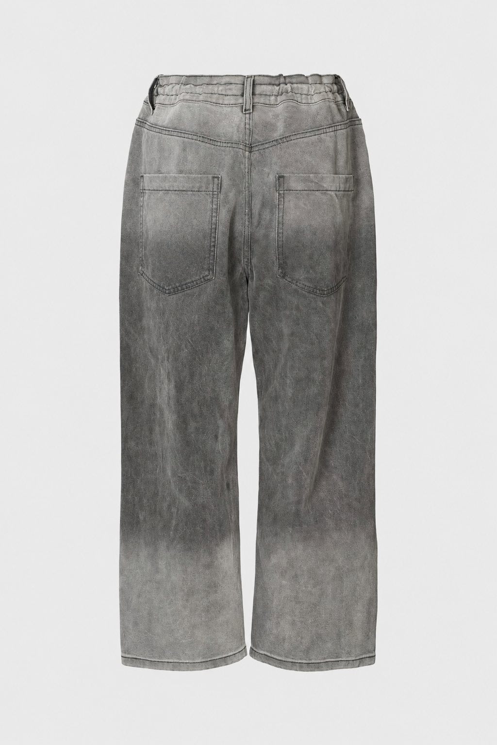 Beza - Grey denim drawstring pants I Washed grey 8 - Rabens Saloner - DK