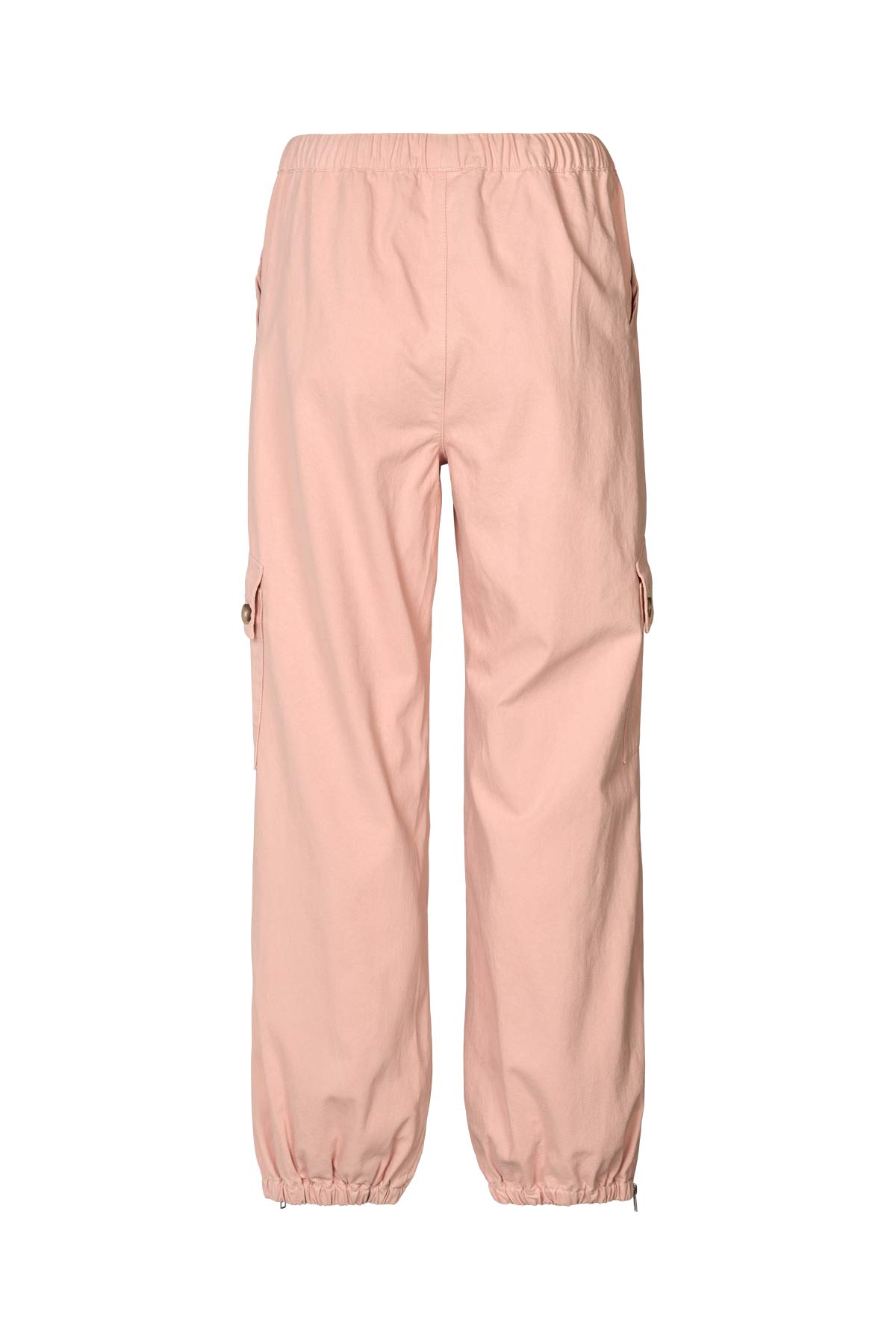Justa - Texture canvas pants with zip I Soft rose 5 - Rabens Saloner - DK