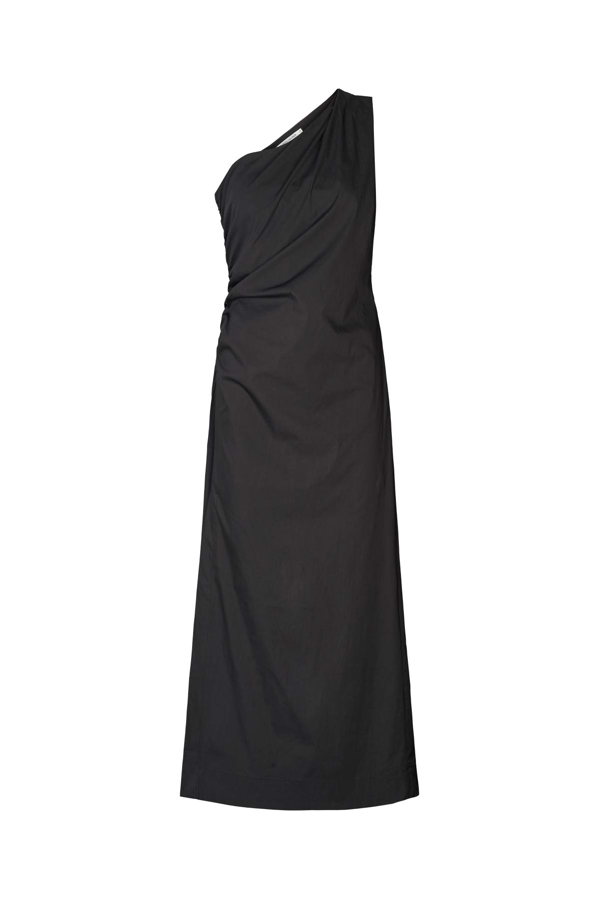 Aryana - Papery one shoulder long dress I Black 7 - Rabens Saloner - DK