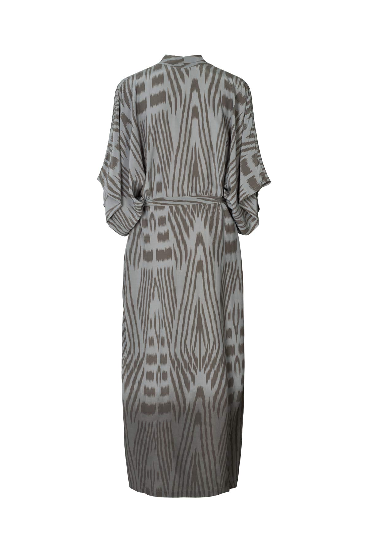 Alesandra - Ombre ikat kimono dress I Asphalt combo 10 - Rabens Saloner - DK