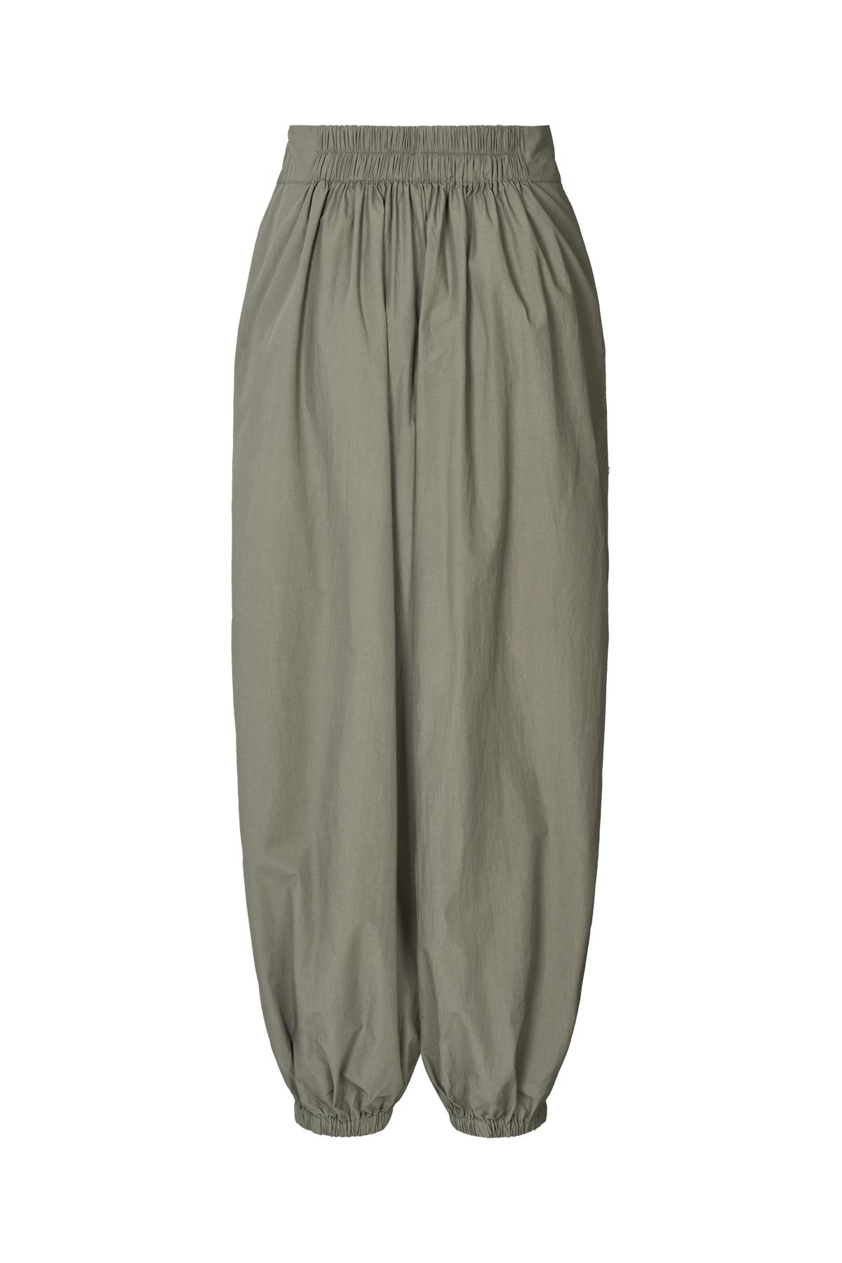Iridi - Poplin gathered pants I Asphalt 4 - Rabens Saloner - DK