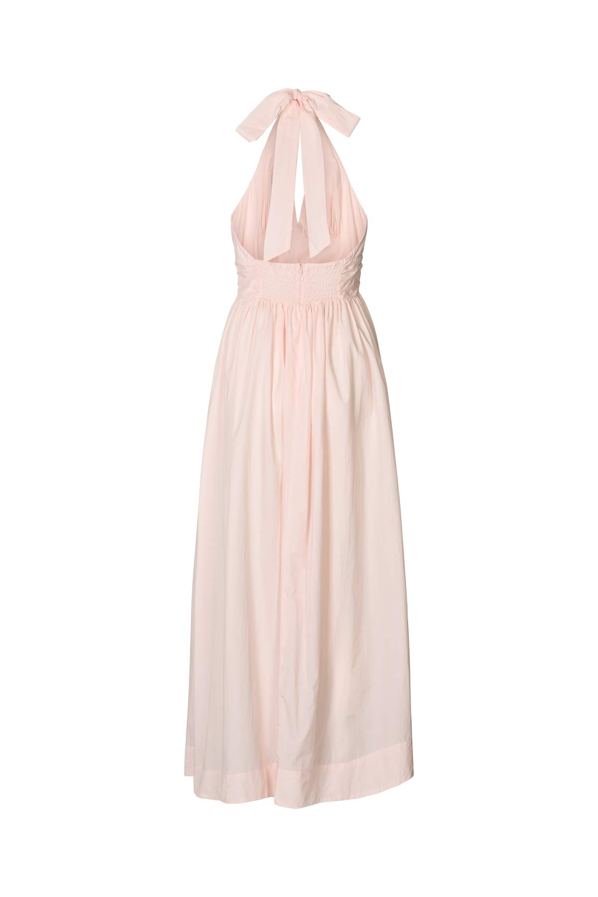 Izette - Poplin halter dress I Light rose 10 - Rabens Saloner - DK