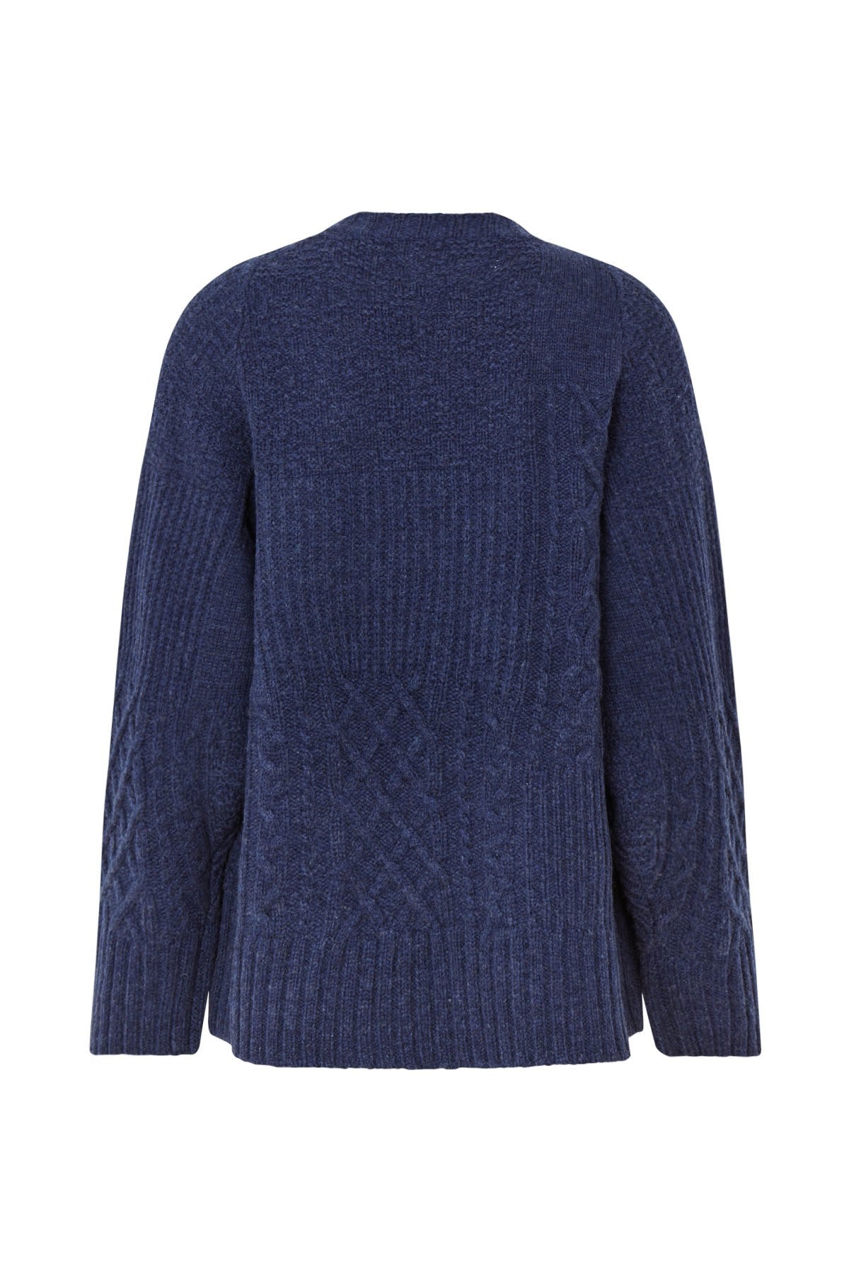 Luka - Patchwork knit cardigan I Indigo 5 - Rabens Saloner - DK