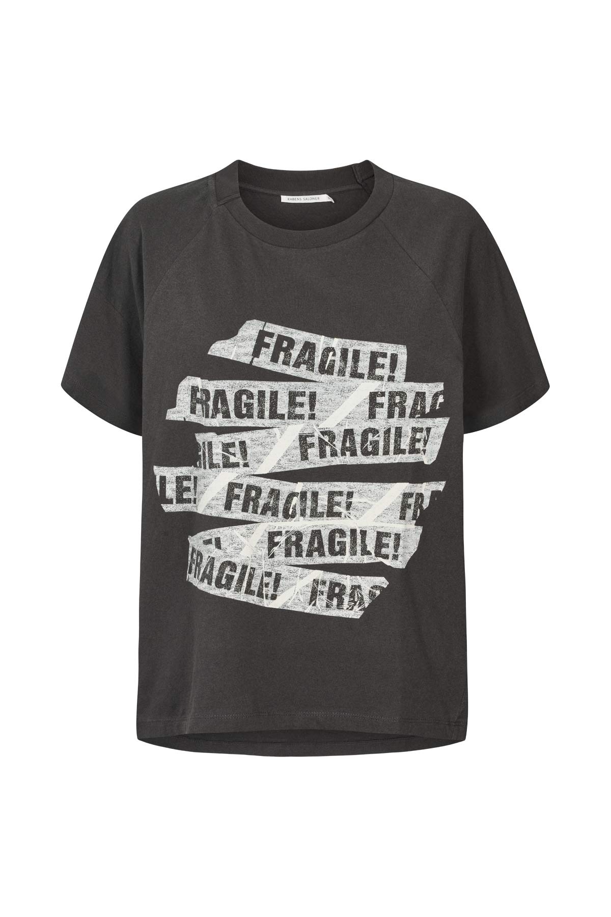 Ary - Fragile boxy t-shirt I Faded black 4 - Rabens Saloner - DK