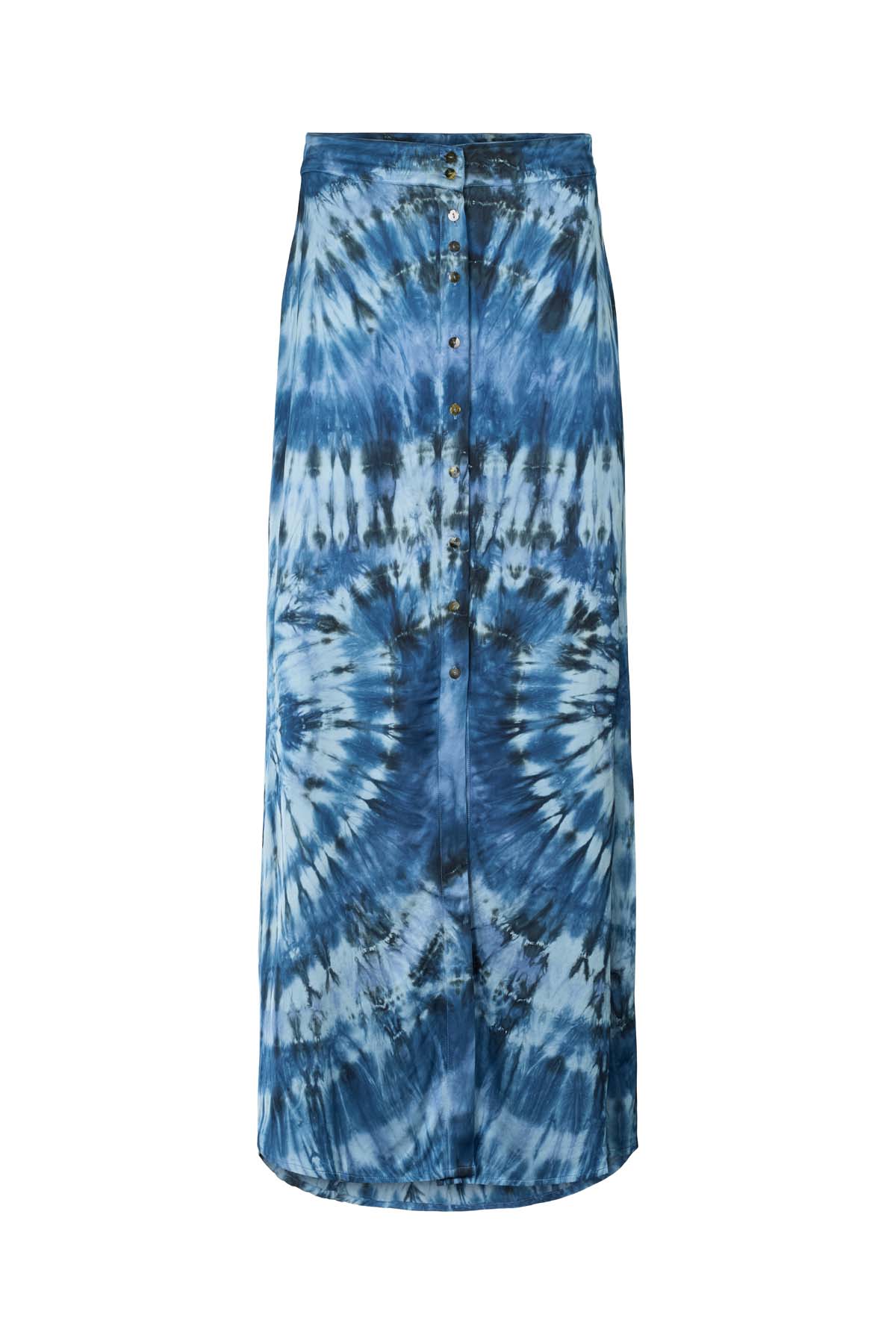 Henriette - Lava button skirt I Blue combo 5 - Rabens Saloner - DK
