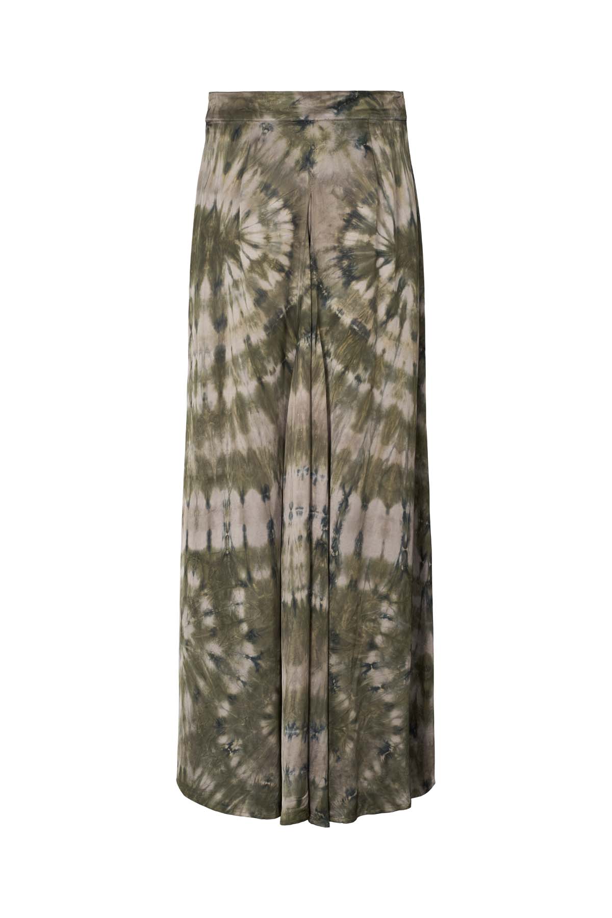 Briana - Lava pleat wide pants I Grey green combo 5 - Rabens Saloner - DK