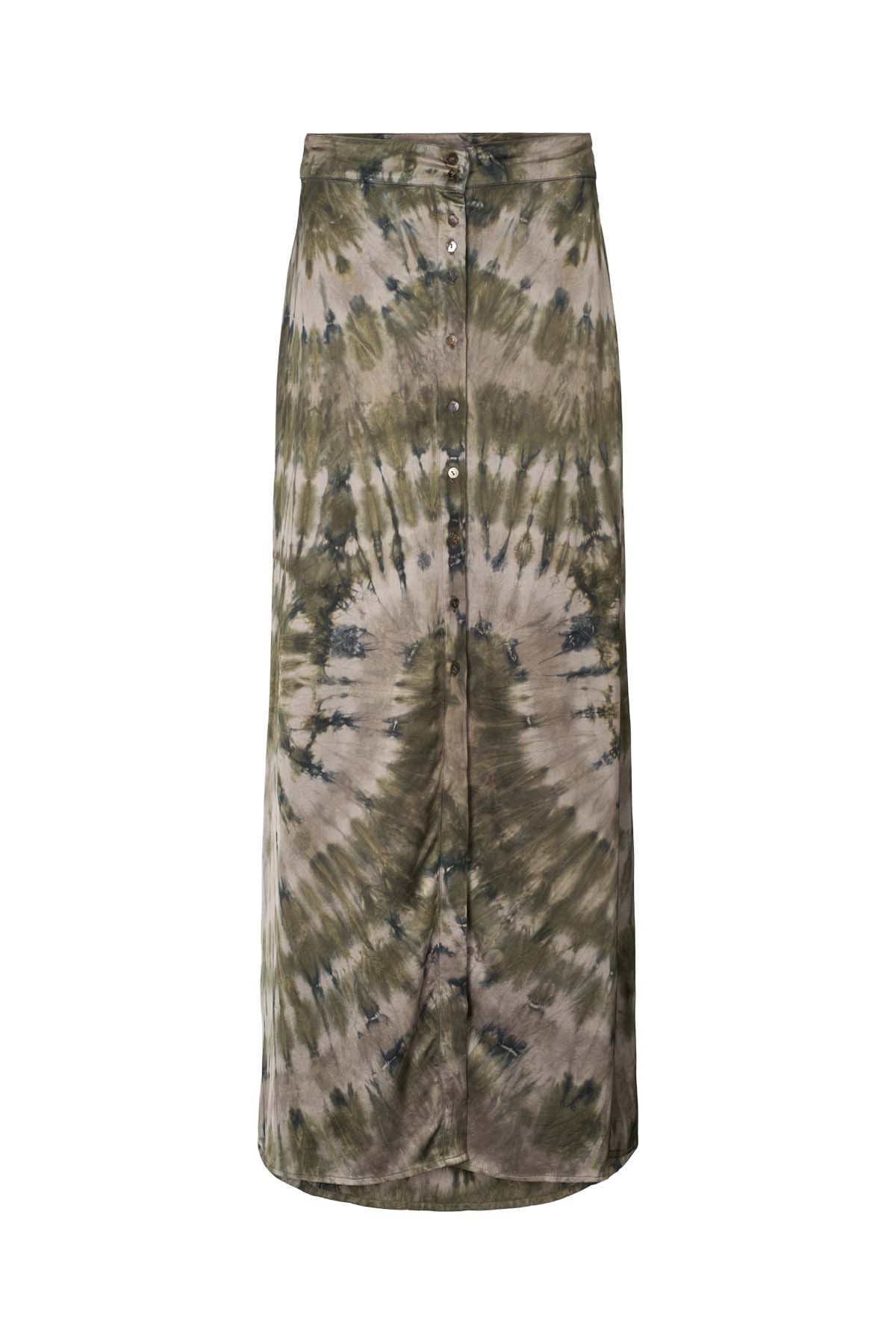 Briana - Lava pleat wide pants I Grey green combo 4 - Rabens Saloner - DK