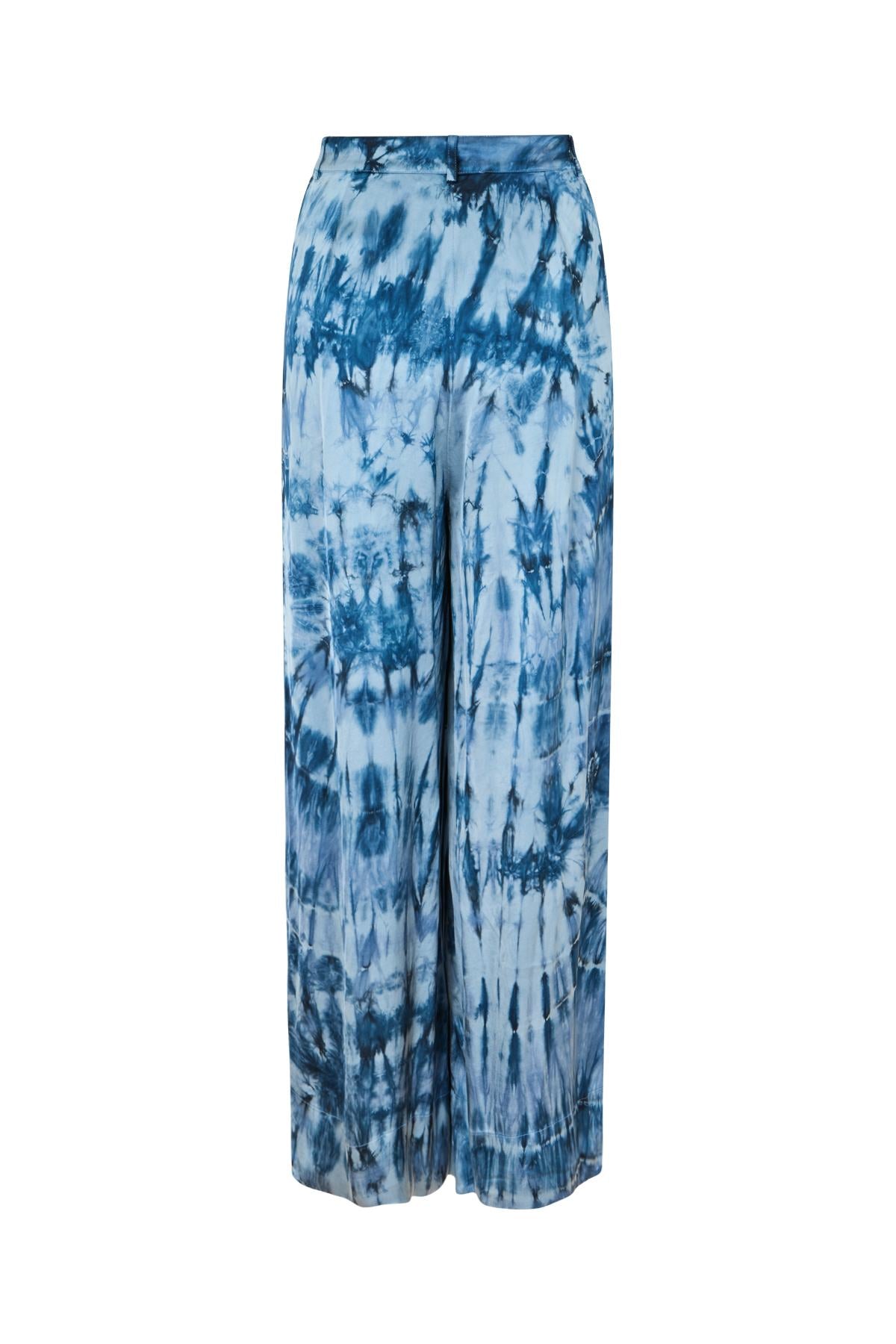 Briana - Lava pleat wide pants I Blue combo 5 - Rabens Saloner - DK
