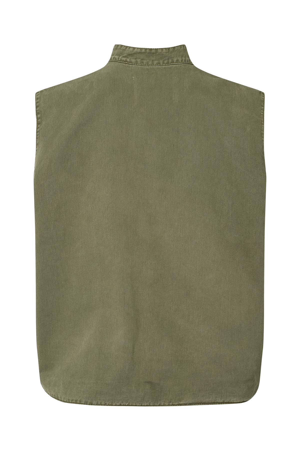 Beena - Canvas vest I Washed sage 5 - Rabens Saloner - DK