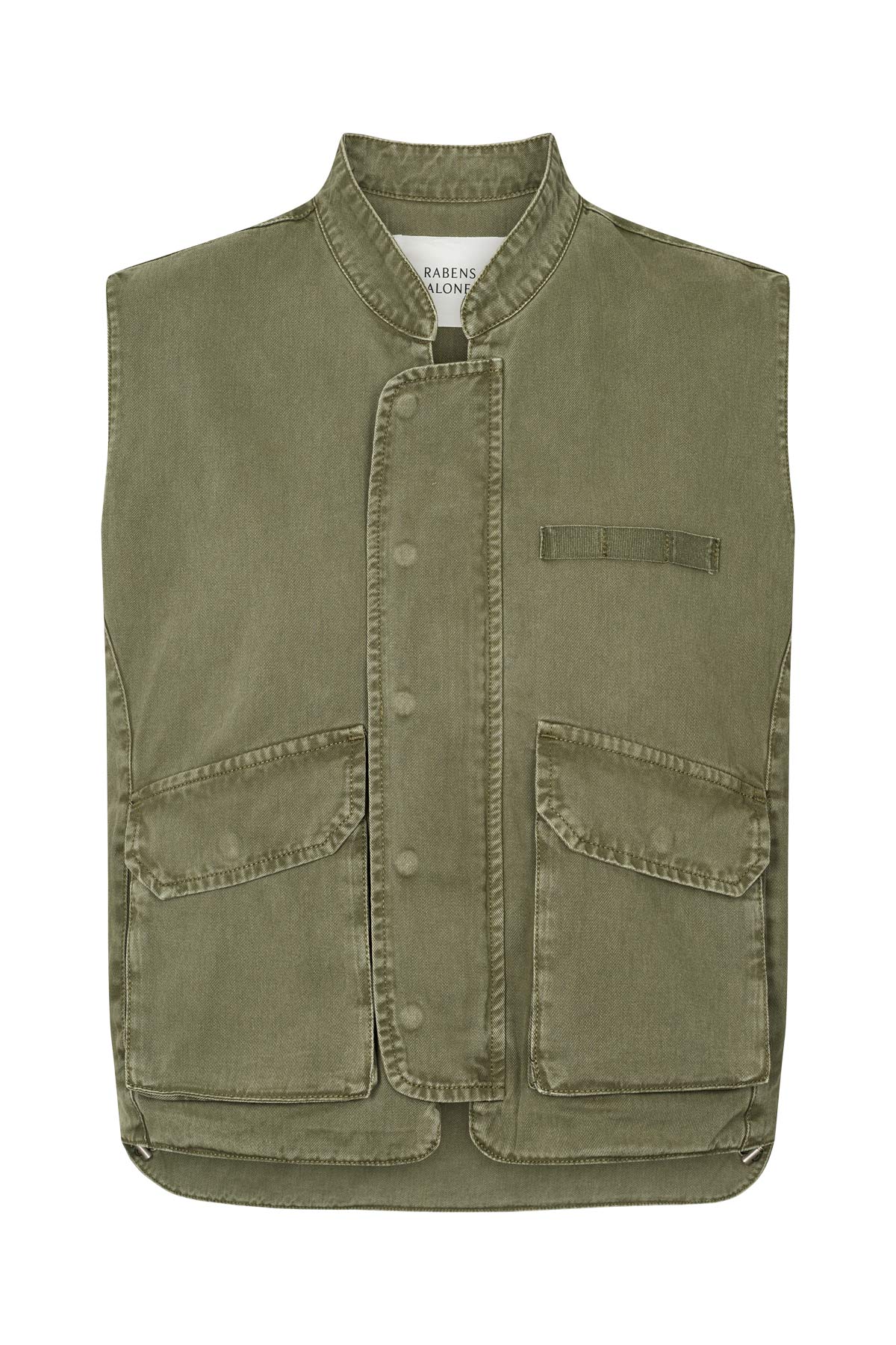 Beena - Canvas vest I Washed sage Washed sage XS/S 4 - Rabens Saloner - DK