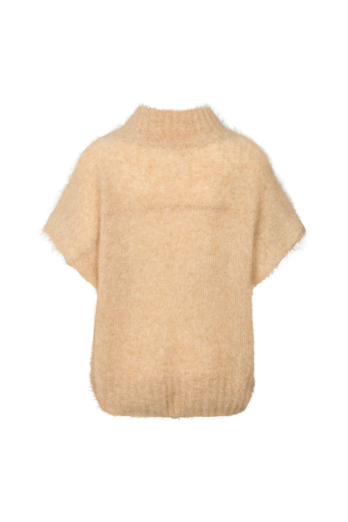 Asna - Superlight knit tunic top I Light camel 5 - Rabens Saloner - DK