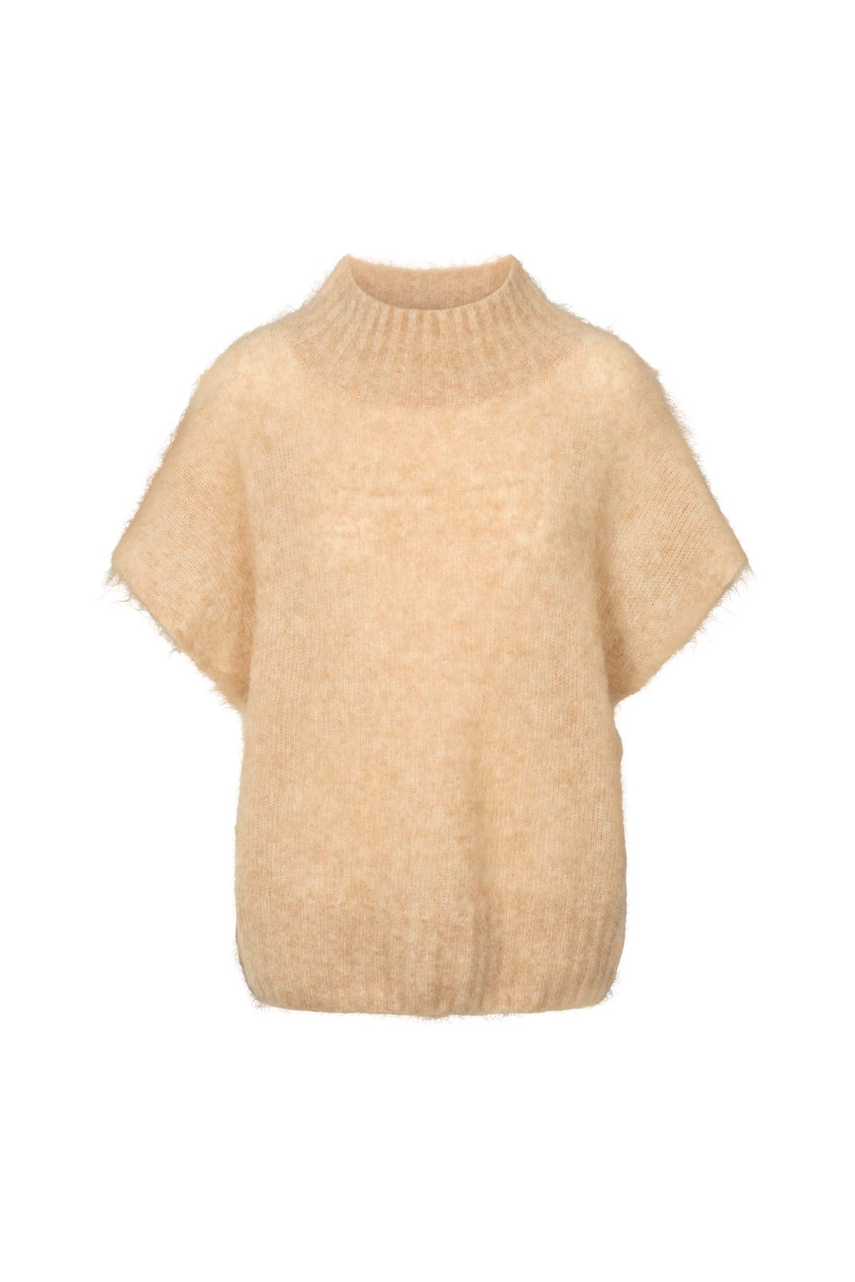 Asna - Superlight knit tunic top I Light camel Light camel XS/S 4 - Rabens Saloner - DK