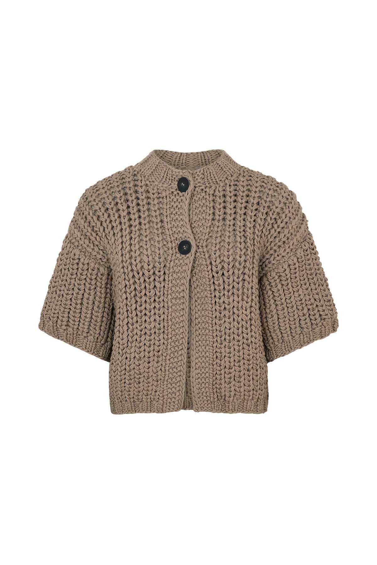 Alice - Rope knit cardigan I Walnut Walnut O/S 5 - Rabens Saloner - DK