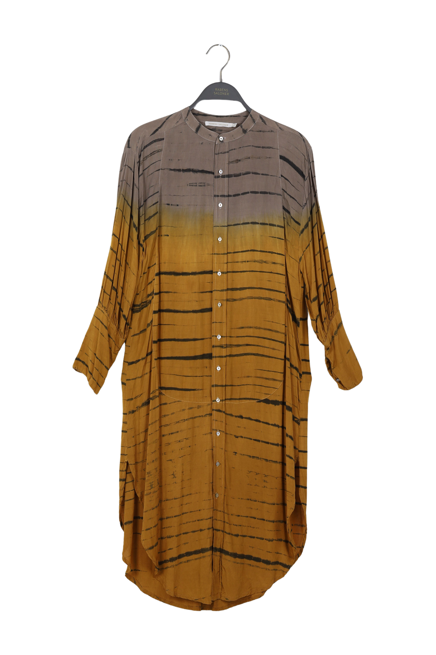 PreLoved Amila - Cobra fade shirt dress - S/M CHALK/GREY S/M 1 - Rabens Saloner - DK