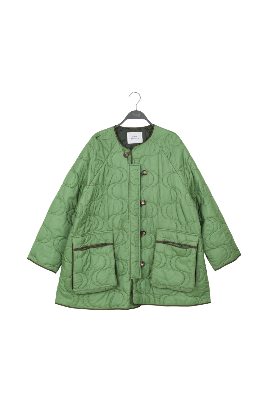 PreLoved Rahlin - Pastel quilt coat I Stone green - XS 1 - Rabens Saloner - DK
