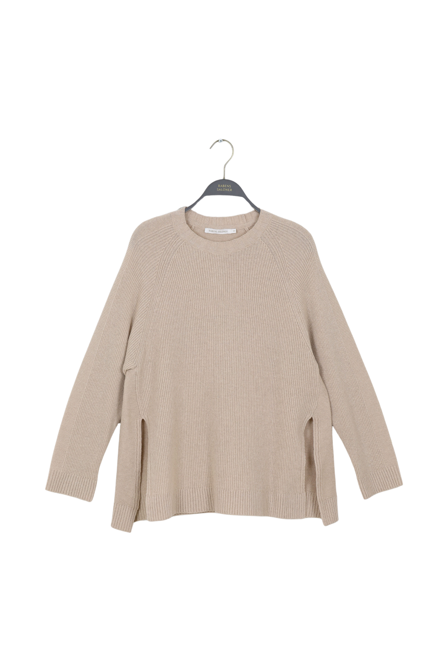 PreLoved Heart - Eco merino ribbed split I Light oatmeal - M 1 - Rabens Saloner - DK