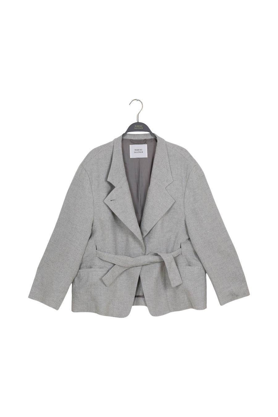 PreLoved Ethena - Drapy tailoring jacket I Grey melange - L/XL 1 - Rabens Saloner - DK