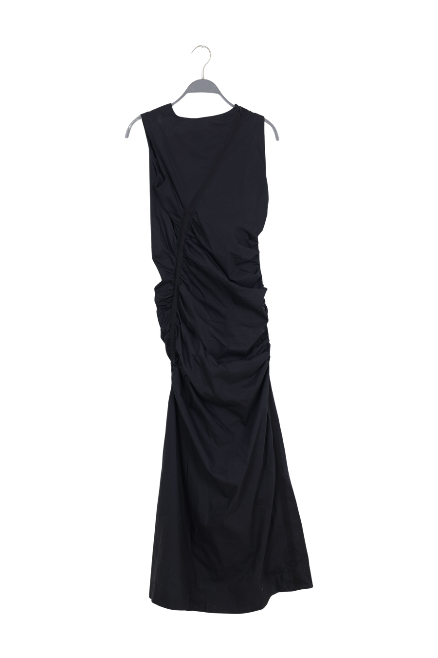 PreLoved Bibber - Papery fitted long dress I Black - S