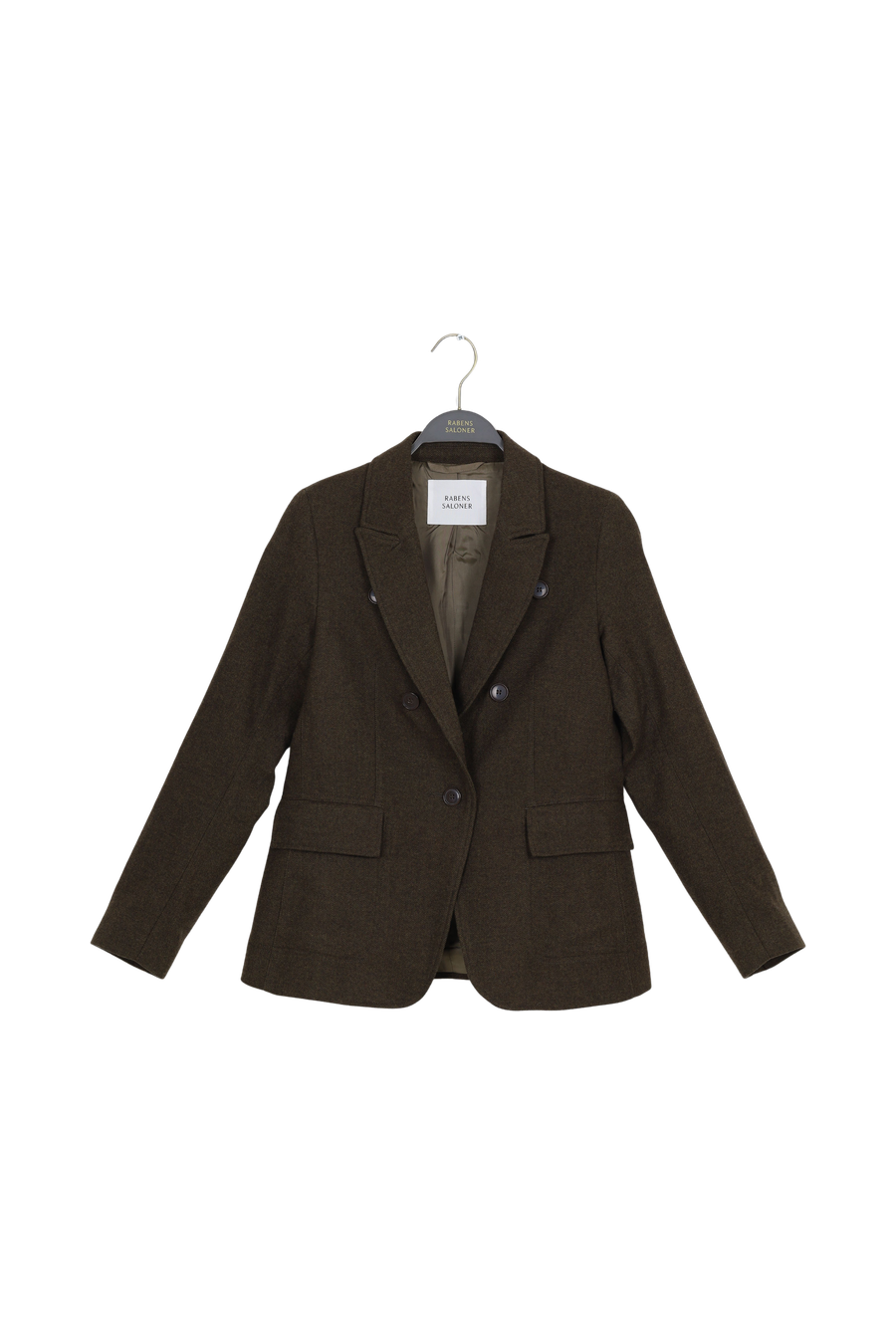 PreLoved Akalie - Mini herringbone blazer I Dark brown - XS 1 - Rabens Saloner - DK