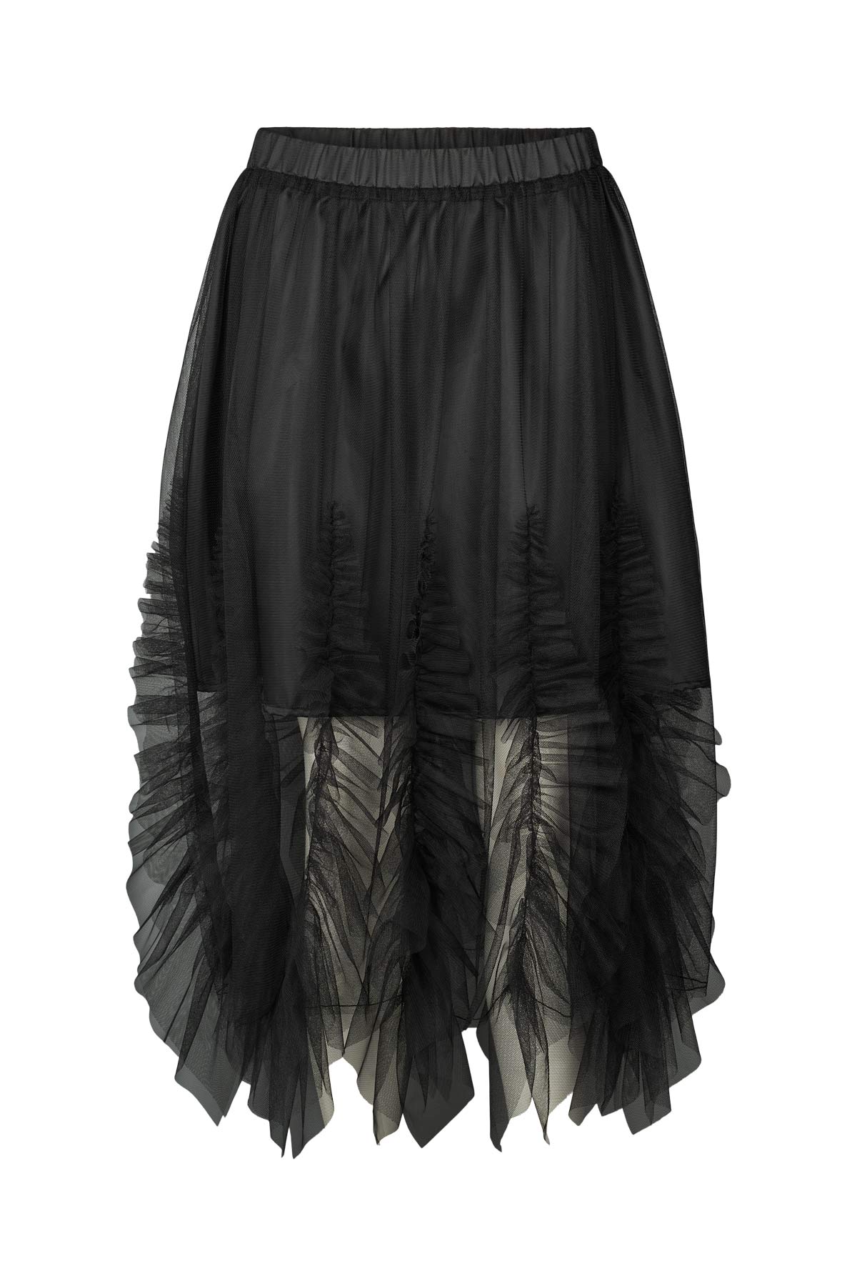 Glenda - Frilly tulle skirt I Black Black XS 10 - Rabens Saloner - DK