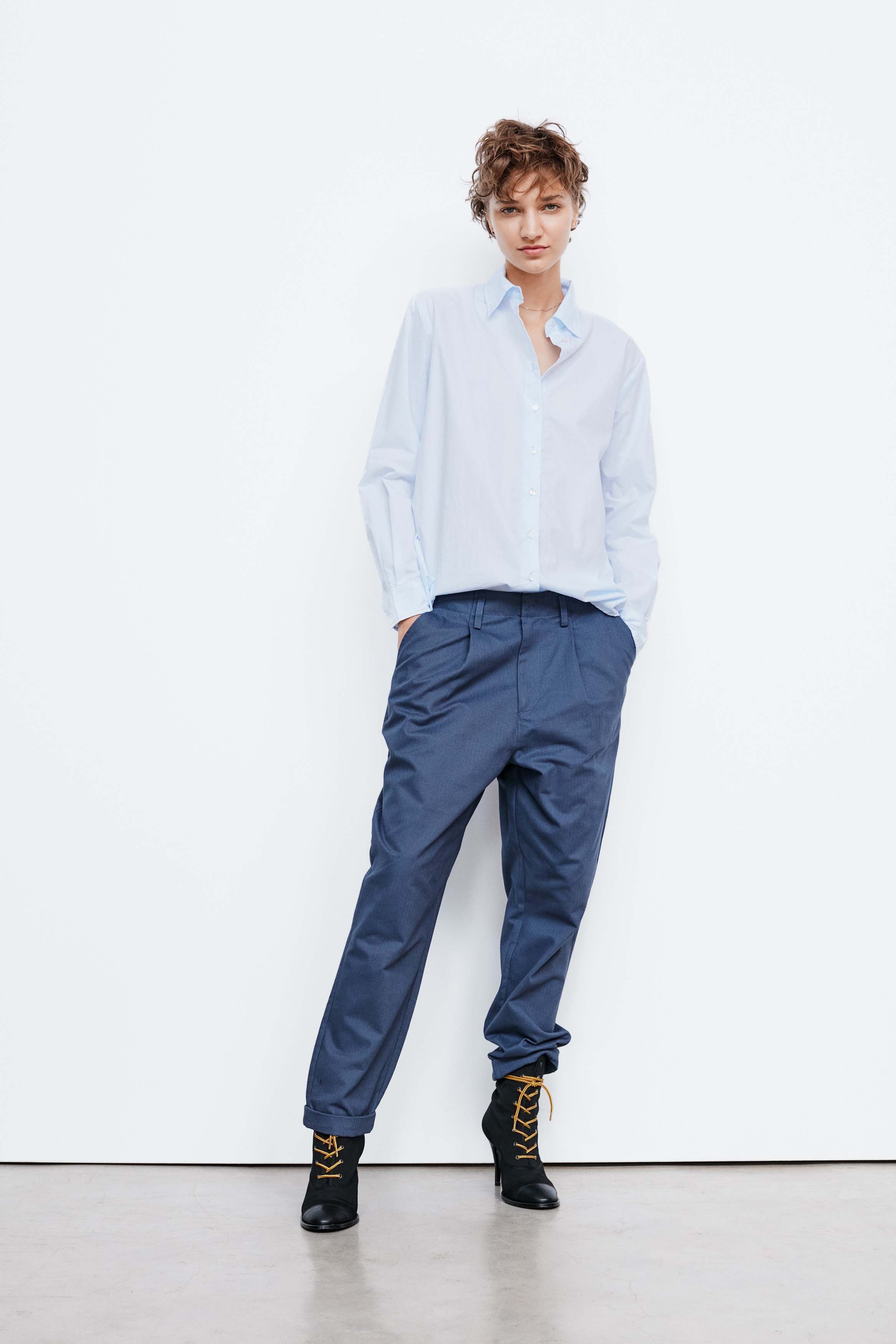 PreLoved Ibea - Cargo herringbone pleat pant - XXS 3 - Rabens Saloner - DK