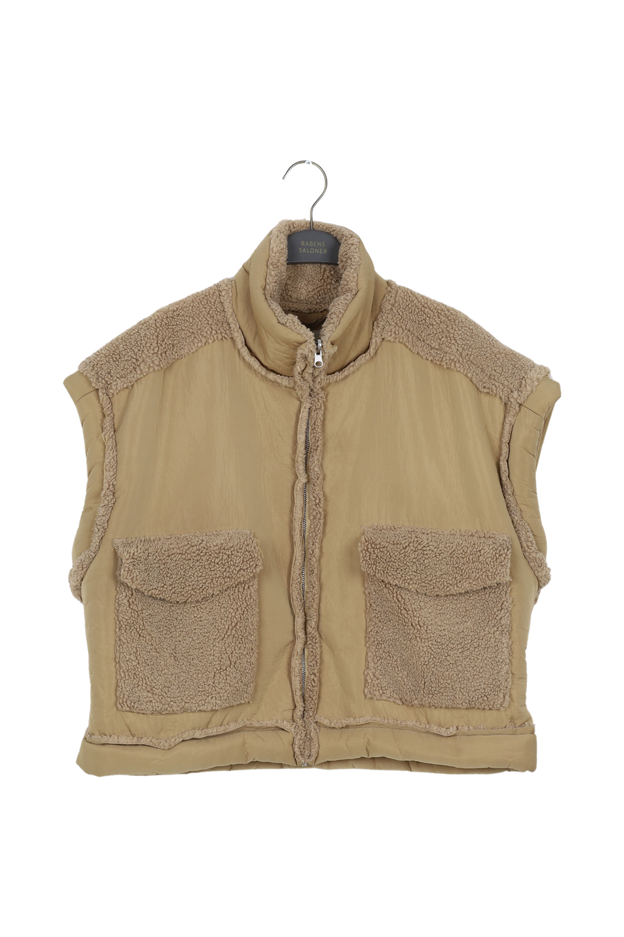 PreLoved Tamys - Faux shearling tunic vest I Amber - XS/S 1 - Rabens Saloner - DK