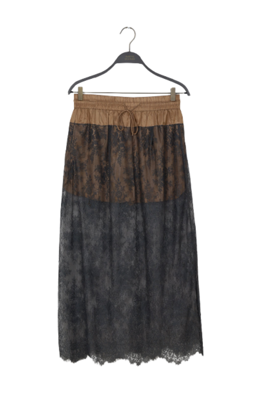 PreLoved Blessing - Sheer lace skirt I Tobacco combo - M