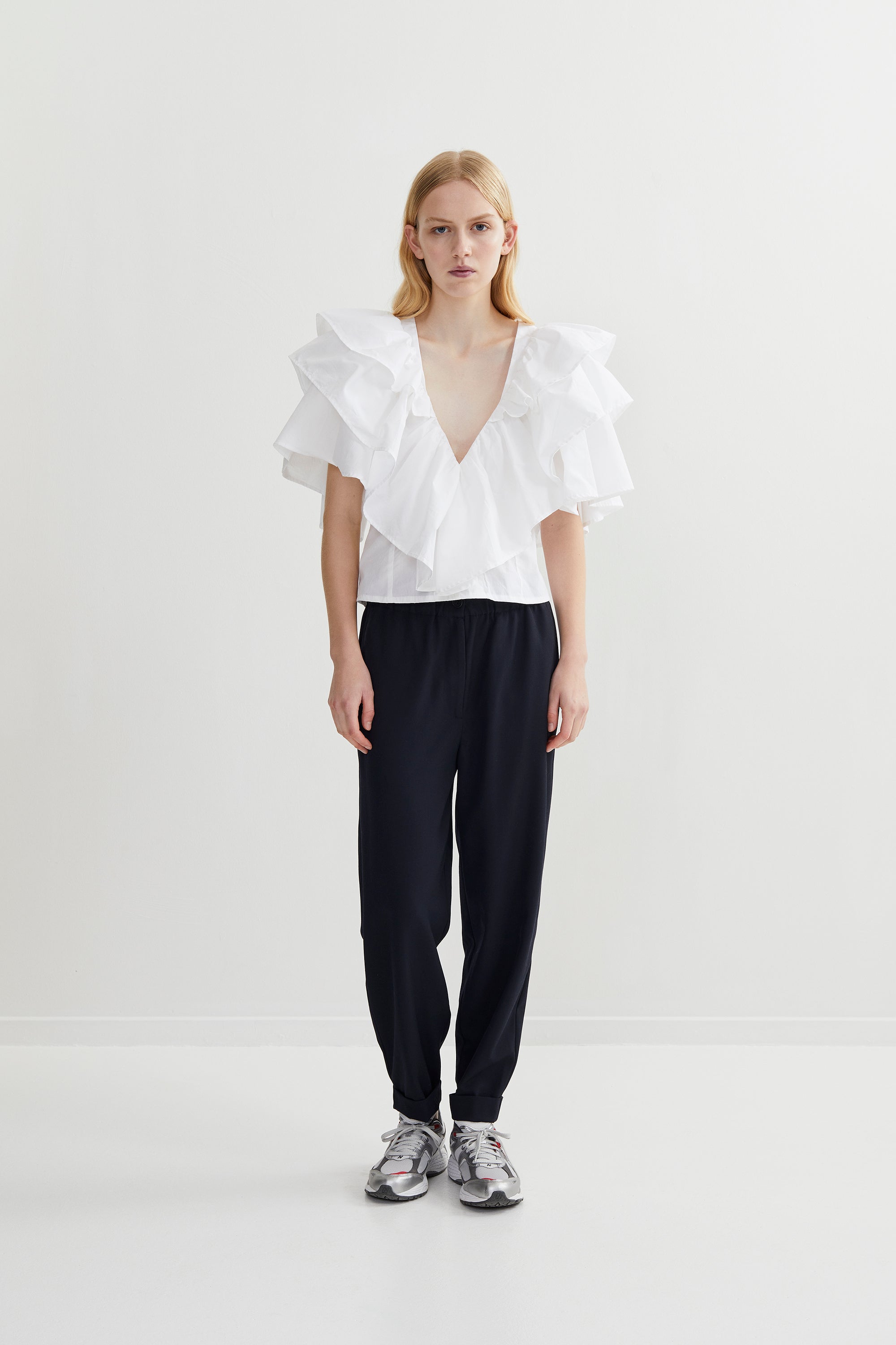 PreLoved Luzia - Angled gather frill top - M 3 - Rabens Saloner - DK