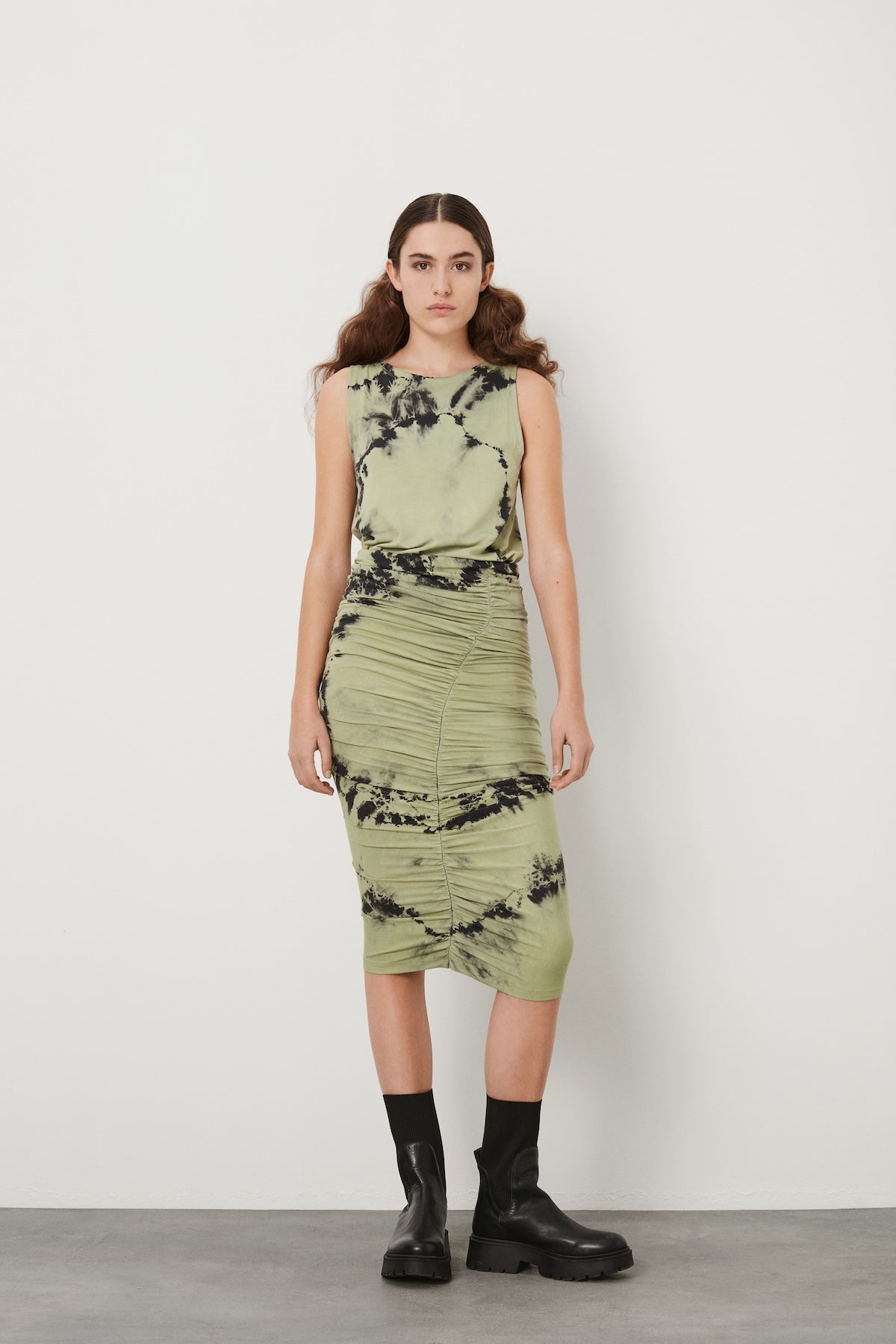 PreLoved Calista - Cosmic gathered front skirt - S 3 - Rabens Saloner - DK