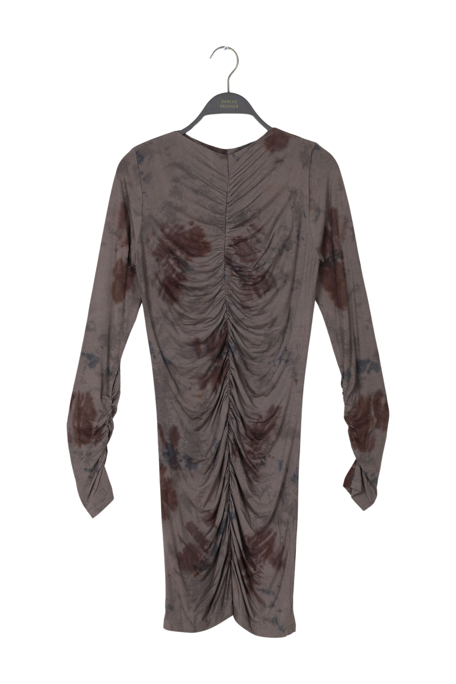 PreLoved Isi - Mixture gather short dress I Asphalt combo - S