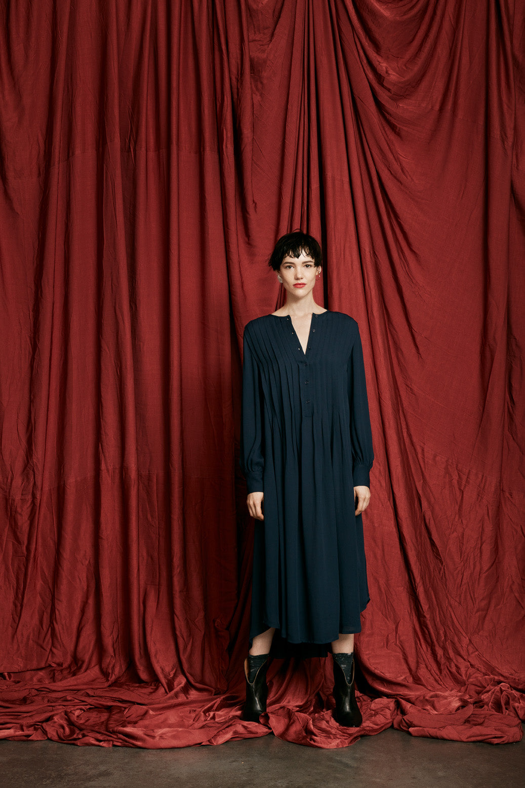 PreLoved Alva - Tuck long dress - S 3 - Rabens Saloner - DK