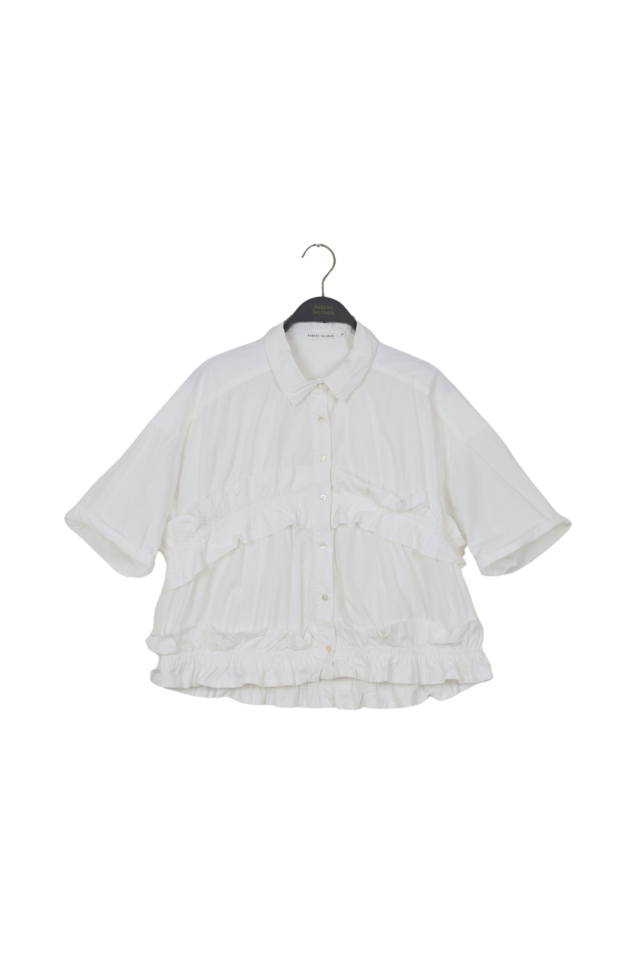 PreLoved Paige - Poplin frill top - M