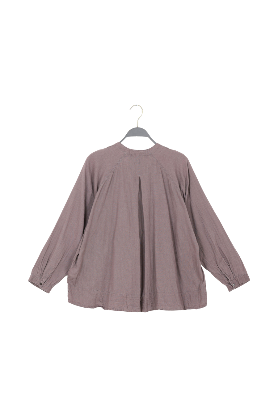 PreLoved Najda - Cotton bib shirt I Plum - XL 2 - Rabens Saloner - DK