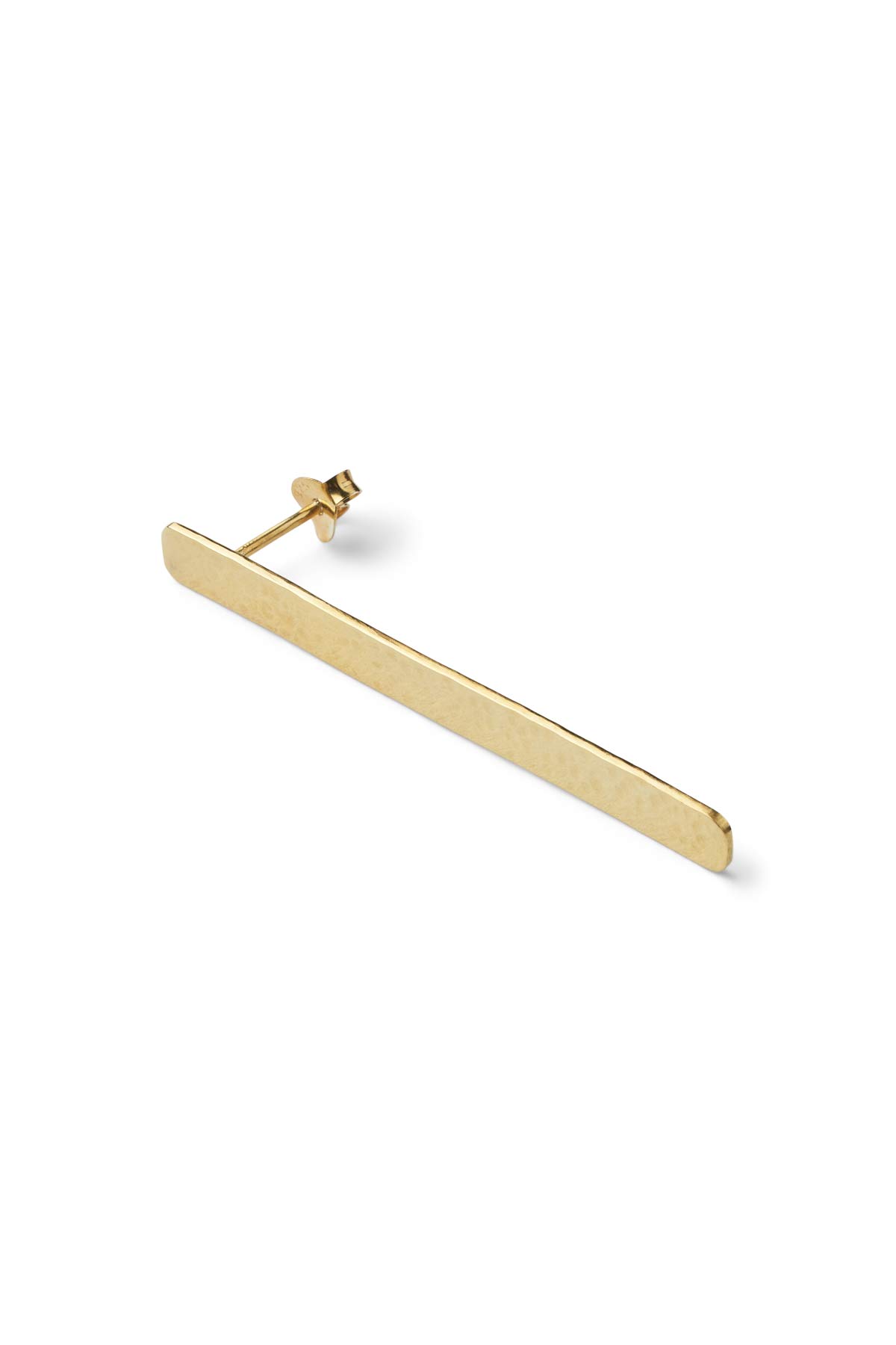 Nafsu - Hammered long earstick I Gold plated Gold plated 1 - Rabens Saloner - DK