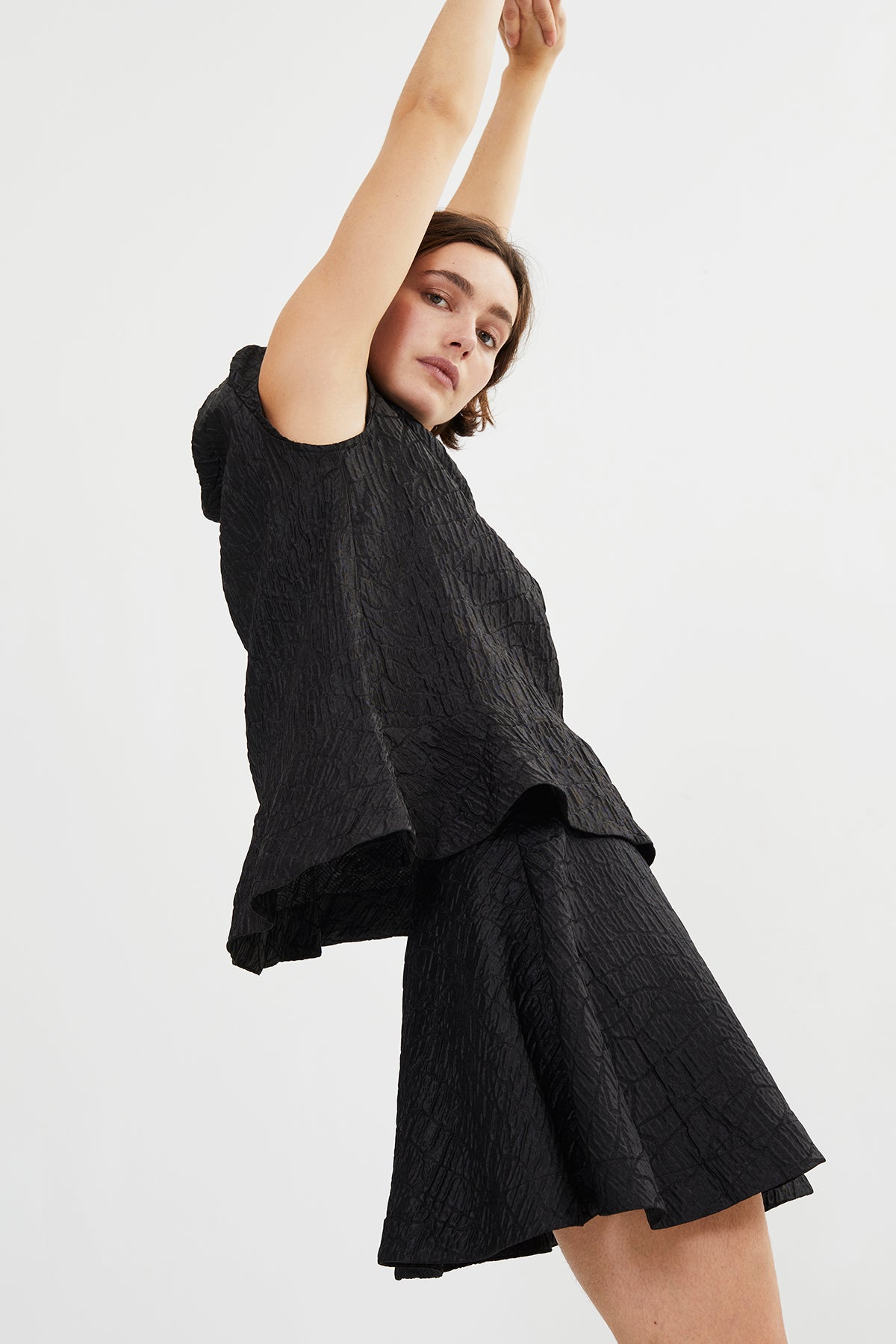 PreLoved Joleen - Taffeta Jacquard short skirt - S 4 - Rabens Saloner - DK