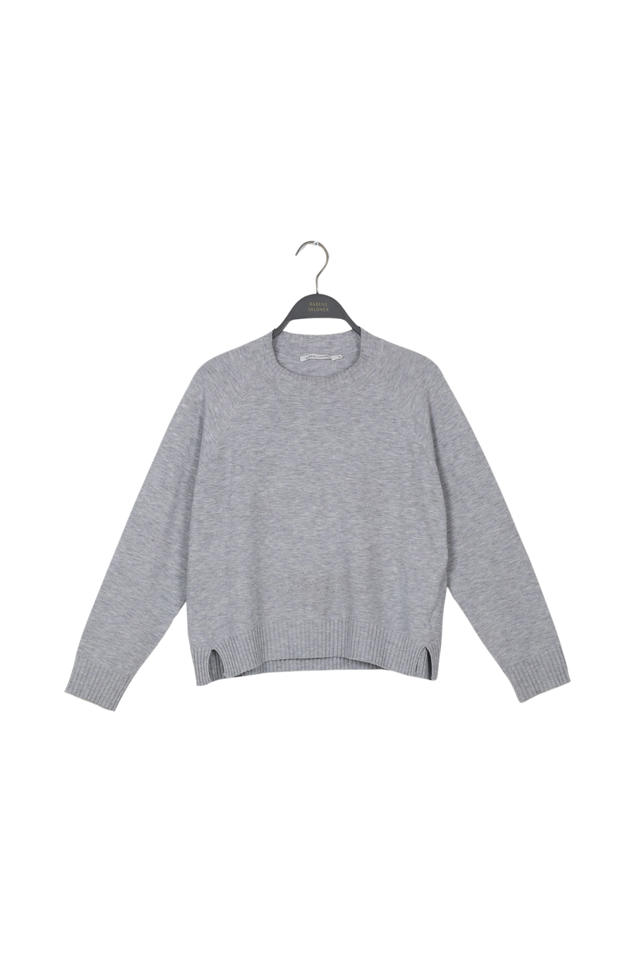 PreLoved Ruca - Knit lounge boxy sweater I Grey melange - M Grey melange M 1 - Rabens Saloner - DK