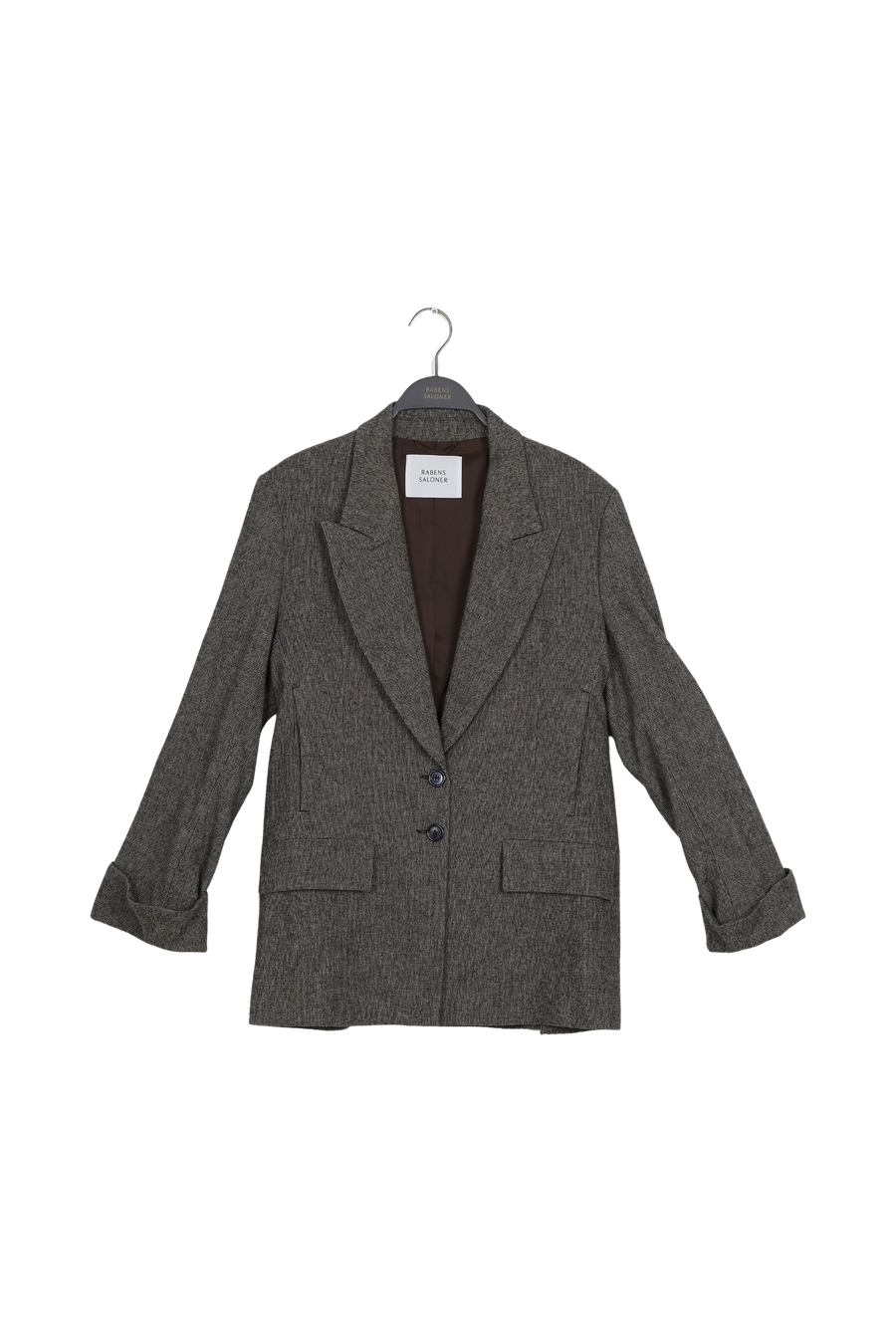 PreLoved Helin - Mini check jacket I Coffee check - L 1 - Rabens Saloner - DK