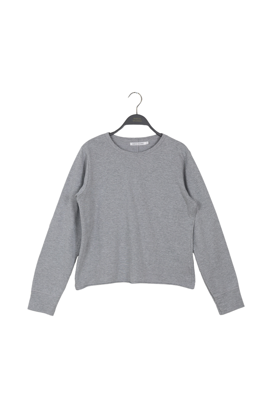 PreLoved Hila - Light stretch crew neck top I Grey melange - XL