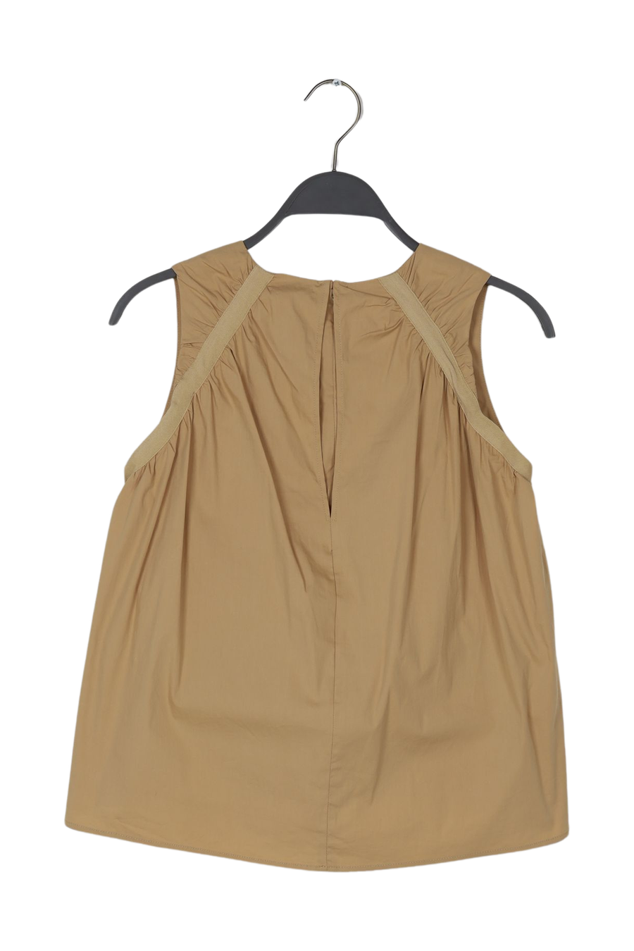 PreLoved Aio - Papery gathered top I Toffee - S