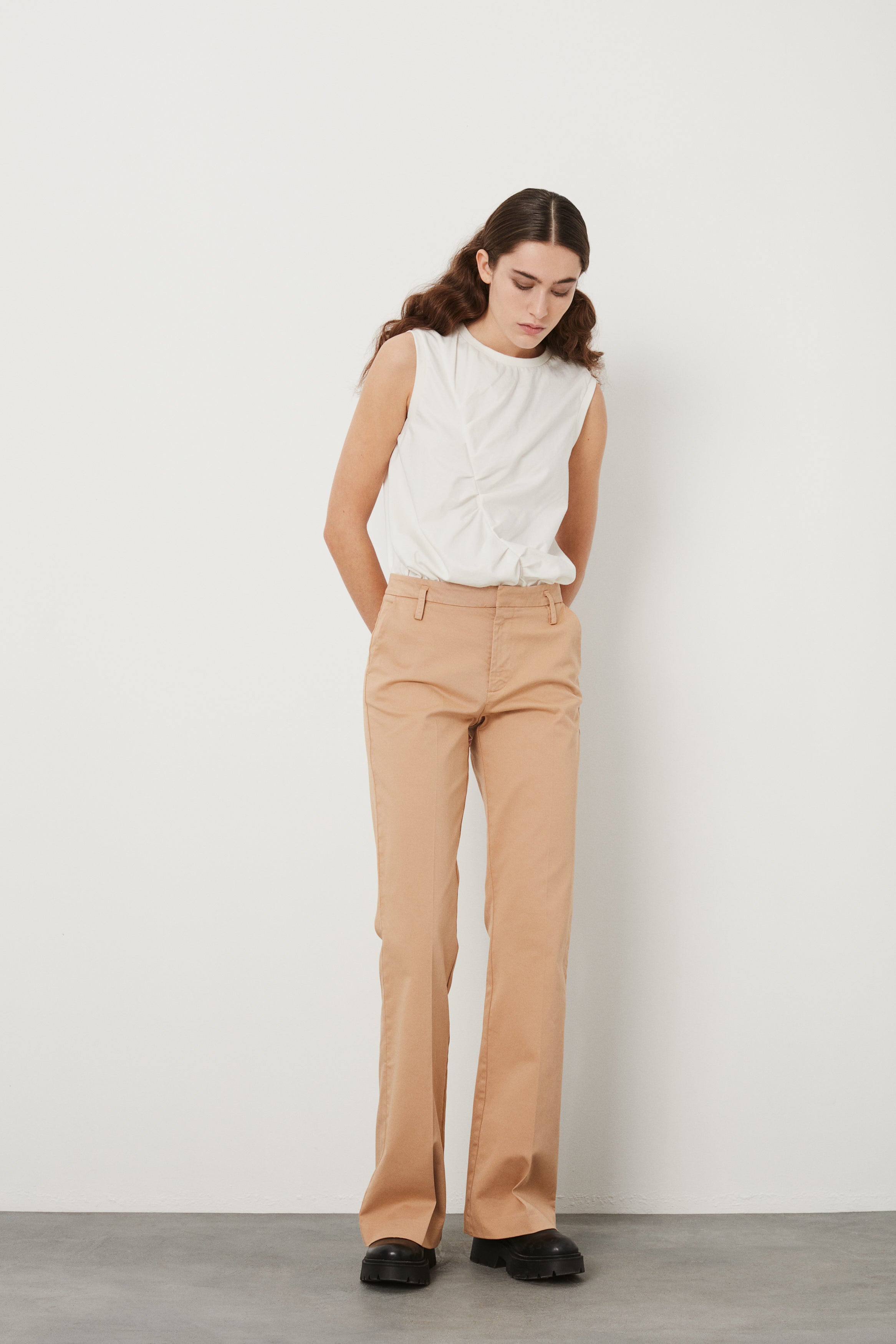 PreLoved Terri - Ruched jersey slim top - S 3 - Rabens Saloner - DK