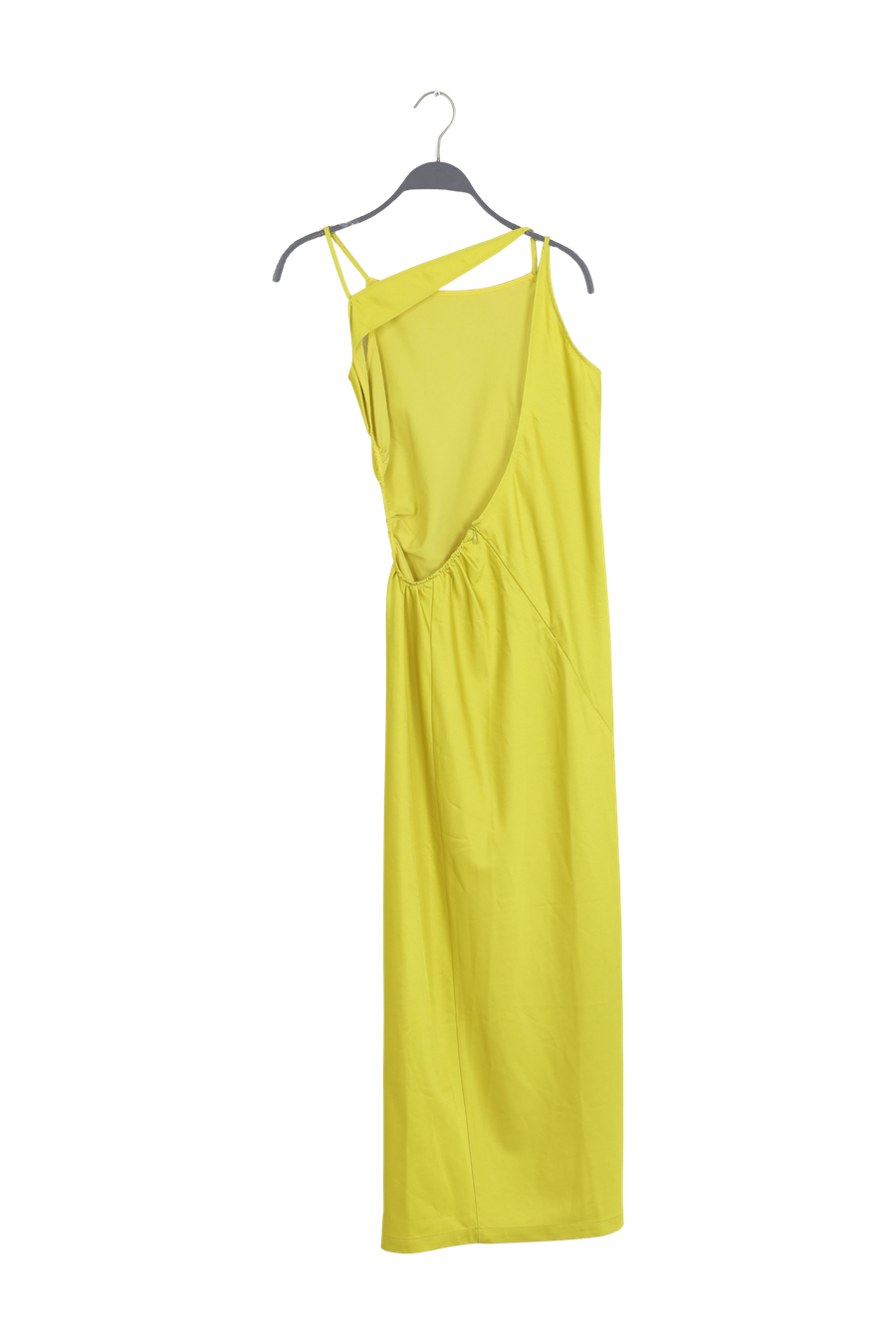PreLoved Pandora - Techno drape fitted dress I Acid yellow - XS 3 - Rabens Saloner - DK