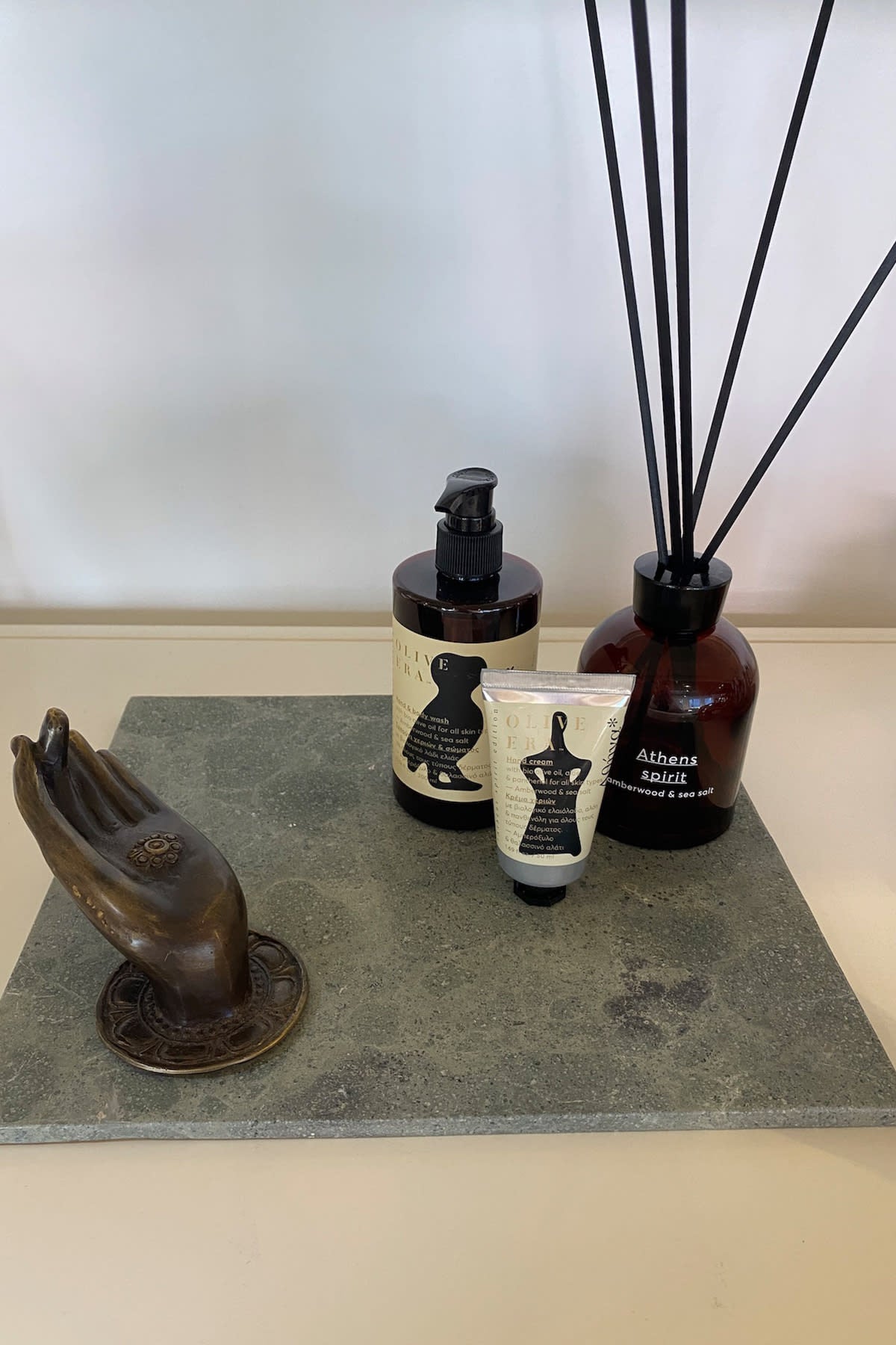 Squared marble plate - Marble plate 30x26 cm I Green Stone 2 - Rabens Saloner - DK