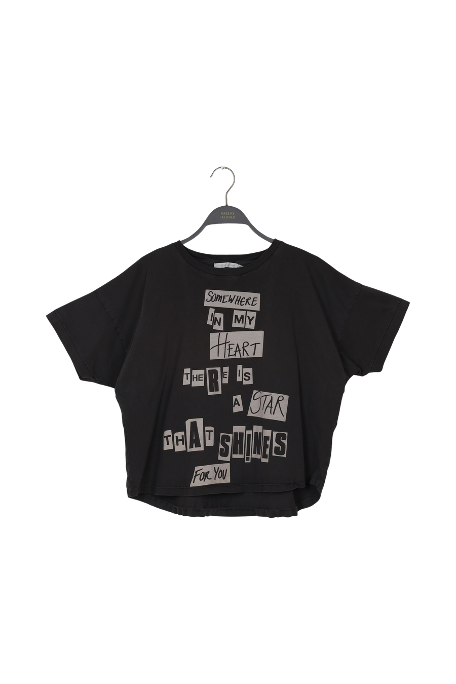 PreLoved Jessie - Print cropped T shirt - S/M FADED BLACK S/M 1 - Rabens Saloner - DK