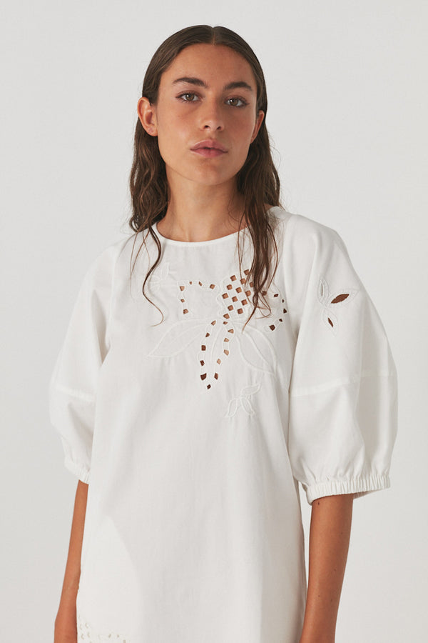Idarose - Lotus lace dress I Off white