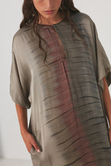 Maha - Macaw colomn dress I Grey combo    3 - Rabens Saloner - DK